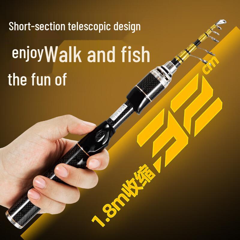 Vara Telescópica para Pesca de Isca GW Yellow Spider