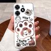 For Tecno Spark 10 Pro Case KI7 Silicone Aesthetic Cute Cat Back Cover for Techno Spark 10 Pro Transparent Soft Phone Case