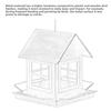 Country Style Hanging Bird Feeder House Shape Large Capacity Bird Food Bowl Metal Windproof Parrot Feeding Station Backyard