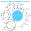 800Pcs Sturdy Stainless Steel Flat Washers Assortment Multiple Size Washer Set Portable for Screws and Bolts Daily Use