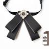 Korean Retro Bow Tie & Pearl Brooch - Women's Uniform Accessory