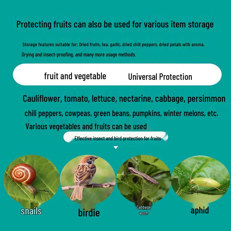 Fruit Tree Bagging: Insect & Bird Proof Mesh Covers for Strawberries, Figs, Pomegranates, Grapes, and Tomatoes