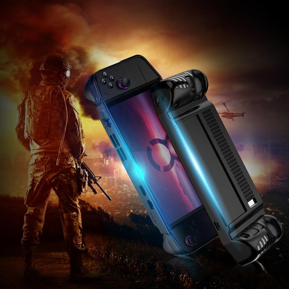 Für Lenovo Legion GO Konsolen Schutzhülle Stoßfeste Abdeckung für Legion GO 2 Stück Gehärtetes Glas Displayschutzfolie Zubehör