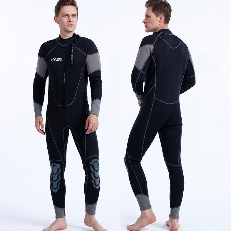 MYLEDI Men's 3mm One-Piece Warm Wetsuit for Snorkeling and Swimming