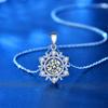 Lindon S925 Sterling Silver Moissanite Luxury Personality Pendant Necklace Women's Classic Tide Sugar Full of Wild Clavicle Chain