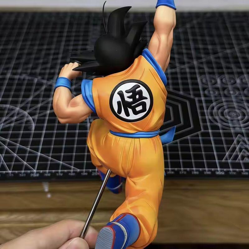 In Stock Dragon Ball Goku Anime Figures 26cm Son Goku Jump Figue Pvc Statue Room Ornament Collection Model Toys Gifts