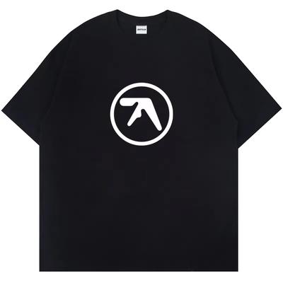 Punkové tričko s potiskem Aphex Twin Oversize Hip Hop Pánské Streetwear Harajuku Tričko Goth Letní top s krátkým rukávem Bavlněné oblečení Y2k