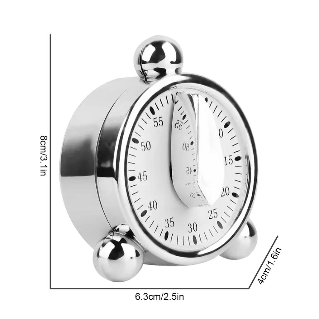 60Minute Kitchen Timer Mechanical Cooking Timer Manual Countdown Timer with Alarm Sound for Kids and Adults Baking Cooking