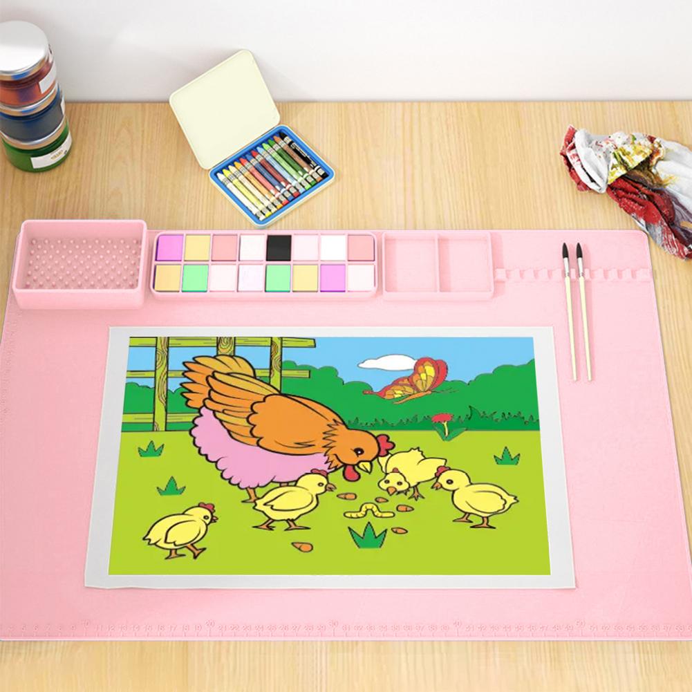 Art Drawing Pad Universal Silicone Child Painting Pad Soft Silicone Drawing Mat Children Art Drawing Mat Home Supply