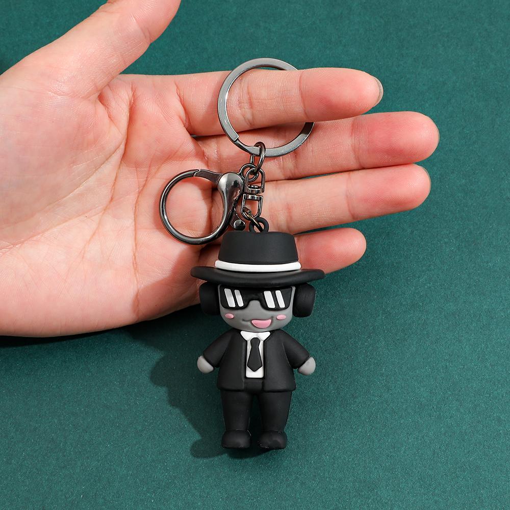 Game Forsaken Chance Keychain Toys Model - Red Cape Boy and Black Hat Boy Doll Keychain, Backpack Charm, Birthday Gift For Kids 1pc