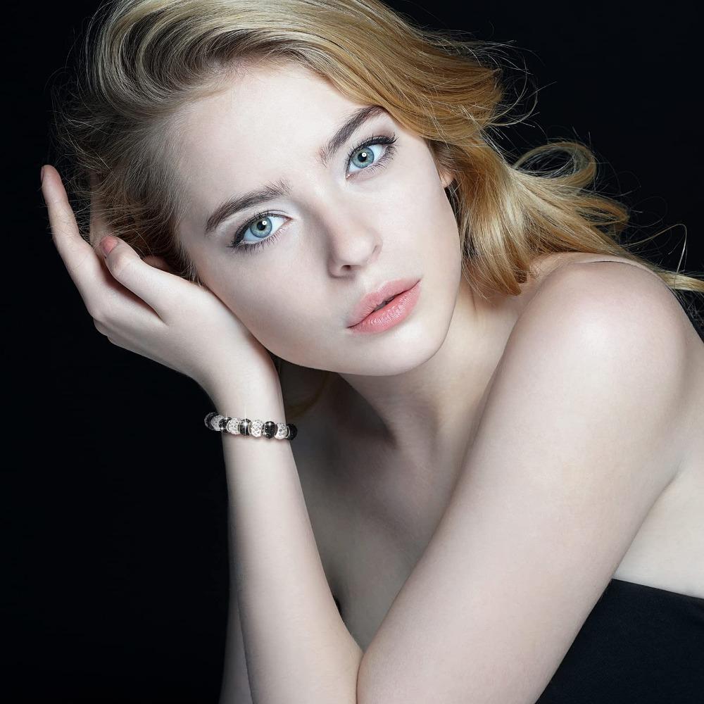 12/40/80pcs 11mm Rhinestone European Beads Large Hole Spacer Beads Diamond Hair Beadsl Rondelle Charm for DIY European Charm Bracelet Snake Chain