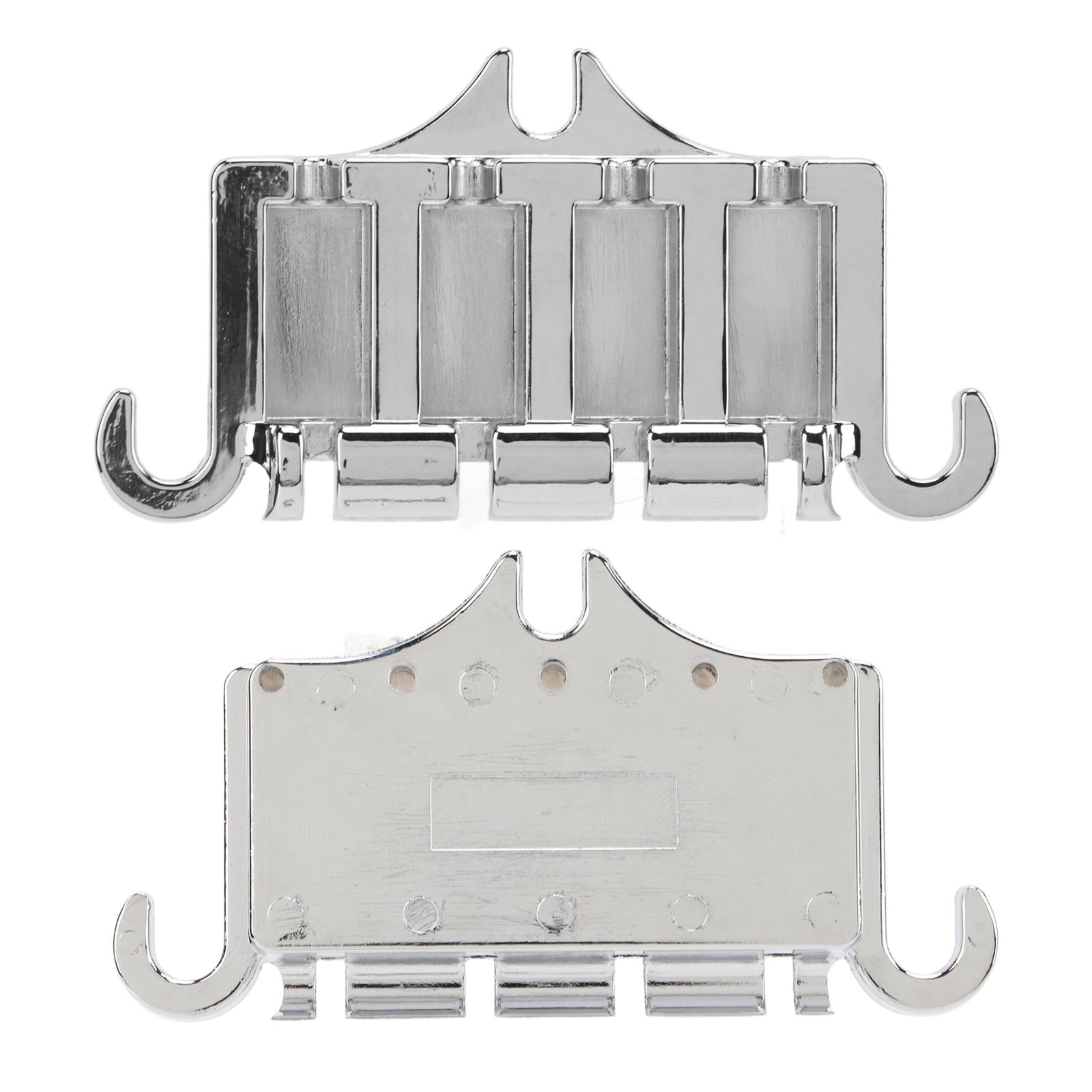 

Electric Bass Bridge 4 String Metal Bridge Tailpieces Guitar Replacement Parts with ScrewsBlack серебряный