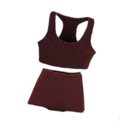 Conjunto Deportivo de Chaleco y Pantalones Cortos a Escala 1/12 para Cuerpo de Figura Miniatura Sujetador y Modernos Móviles
