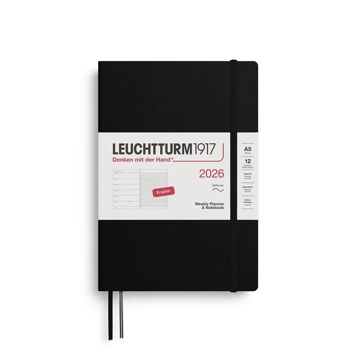 Leuchtturm1917 Planner 2026 Weekly A5 Soft Black 372671 (145x210x10mm)