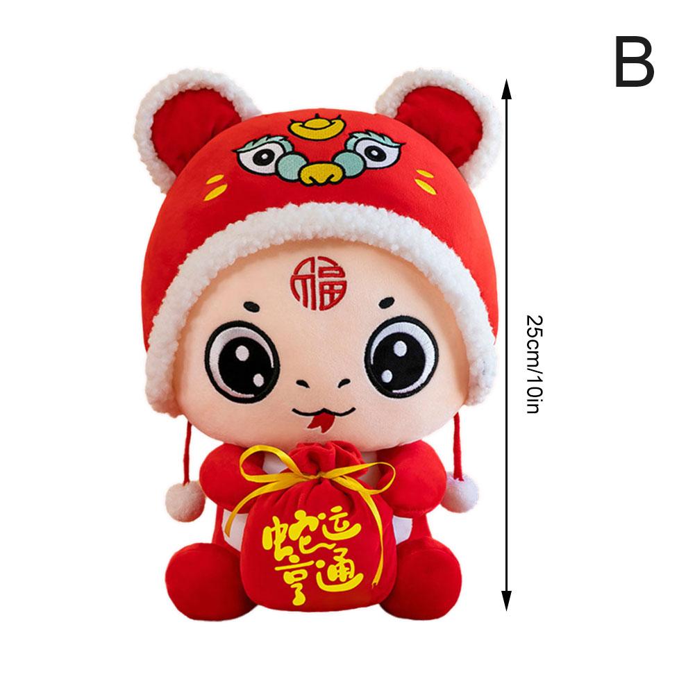 20/25/30/40/50Cm Snake Year Mascot Doll Decoration  Snake Chinese Ornament New Year Gift Plush Toy Festival Diy Accessories