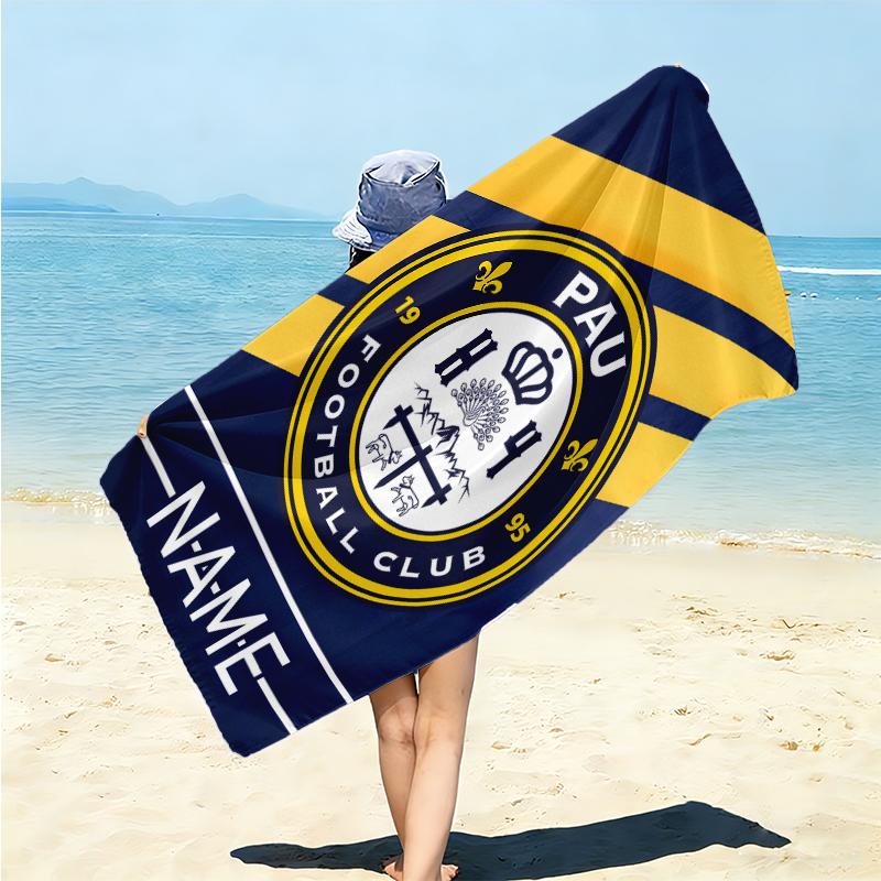 Personalized Lion Crest Emblem Beach Towel Microfiber Beach Towel Thin Absorbent for Beach Swimming Yoga Bath Sports. 0910148