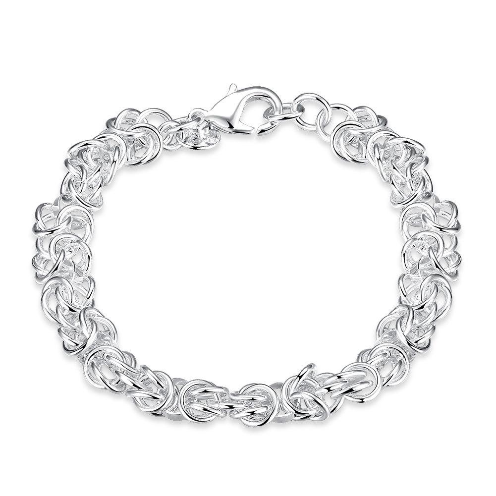 Silver-Plated Dragon Head Clasp Bracelet - Internet Celebrity Style