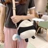 Cute Panda Mini Shoulder Bag With Cartoon Design And Zipper Closure For Daily Use