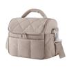 Elegant Lunch Organizer for Ladies Quilted Double Layer Insulated Bag, Lightweight Leakproof Thermal Box, Shoulder Bag Portable Large Capacity