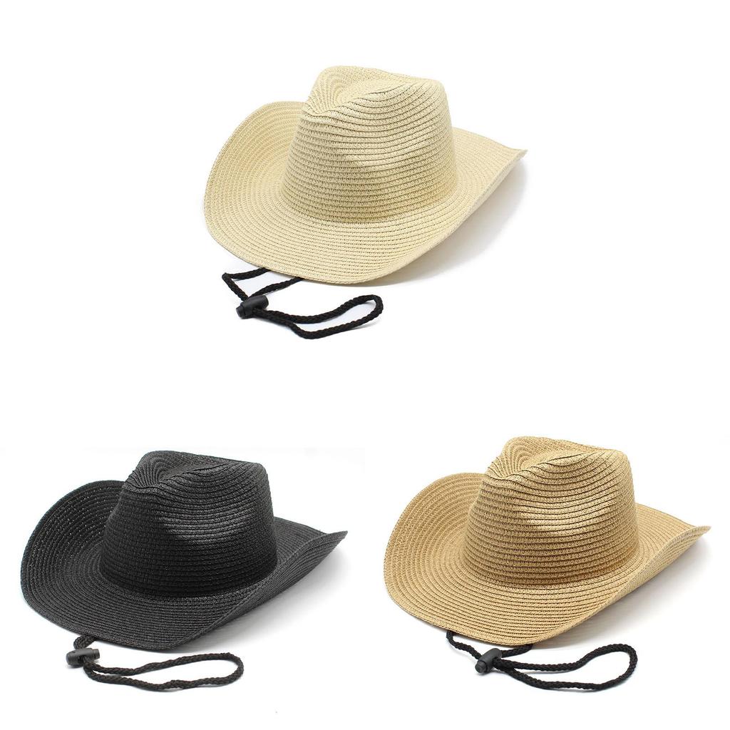 Western Cowboy Hat With Wide Brim For Outdoor Sun Protection Casual Wear Men Women