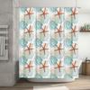 Bath Decor Shower Curtain with Blue Seashells Red Stars Waterproof Fabric Easy Install Perfect Gift for any Occasion (Customize
