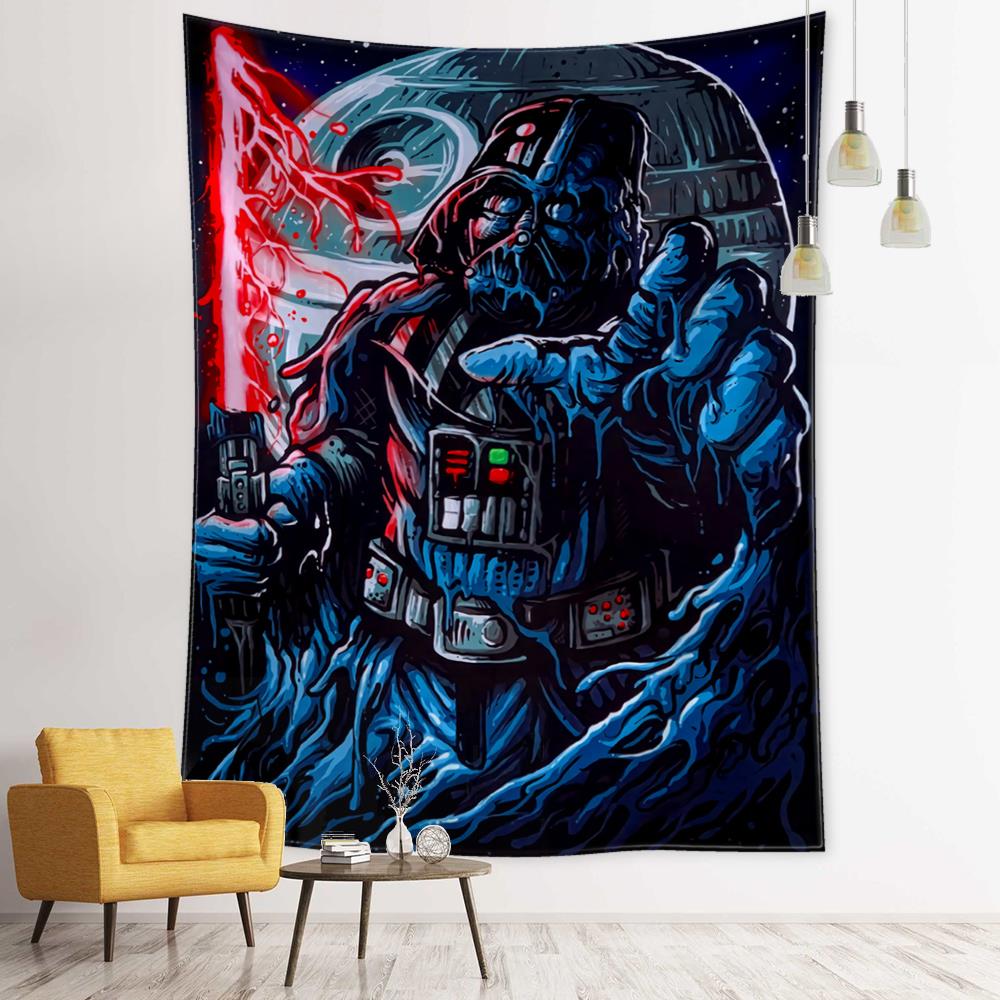 Viking Helmet Skull Tapestry Hammer Odin Mythology Print Wall Hanging Nordic Home Bedroom Living Room Decor