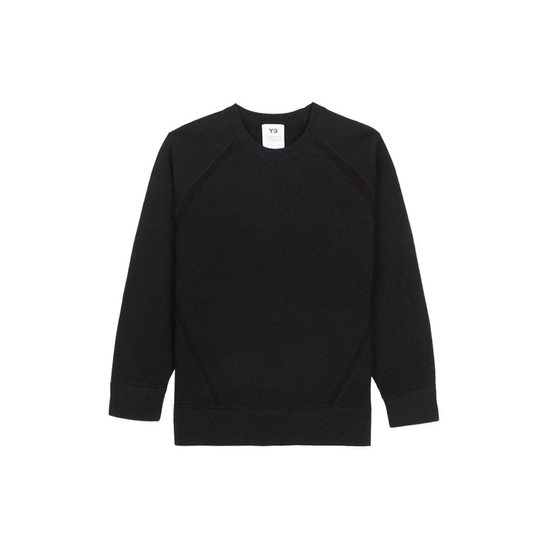 

Y-3 Logo Solid Color Long Sleeve Crew Neck Sweater Men sweater Black GK4565 L