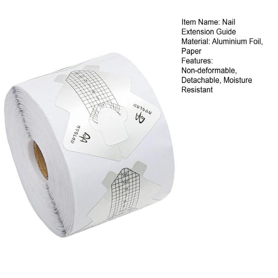 Sfaturi pentru forma unghiilor Dimensiuni rezistente la praf Semne Hârtie Formă unghii Autocolant Ghid de extensie pentru manichiură Gadget Aprovizionare pentru salonul de unghii