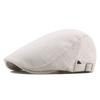 2020 cotton linen beret for men, vintage duckbill cap, artsy young adult forward cap, middle-aged and elderly hat