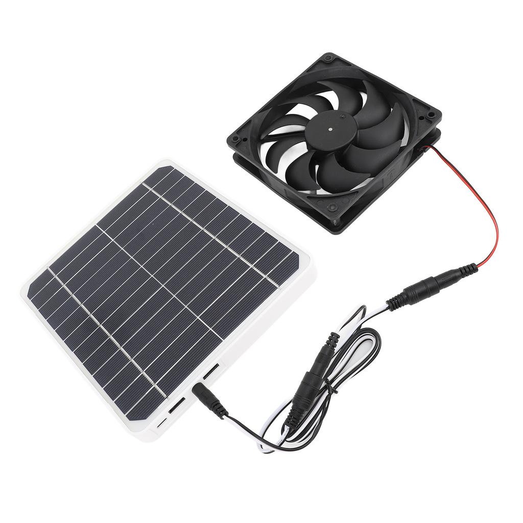 20W Solar Exhaust Fan Quiet Monocrystalline Solar Panel Ventilation Fan with Bracket for Chicken Coop Pet House