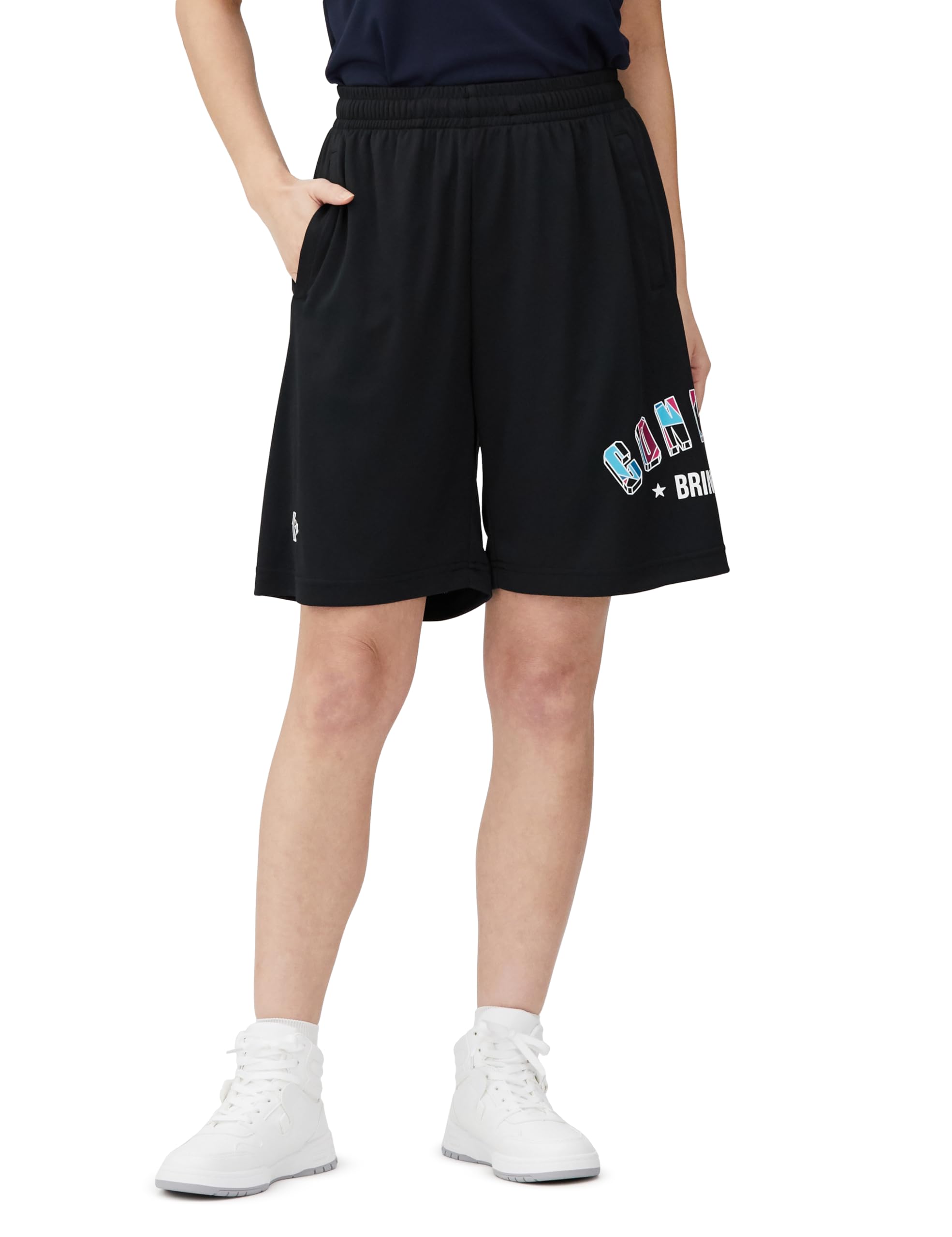

Mini Basketball Shorts Girls Practice Pants [Converse] Black/White