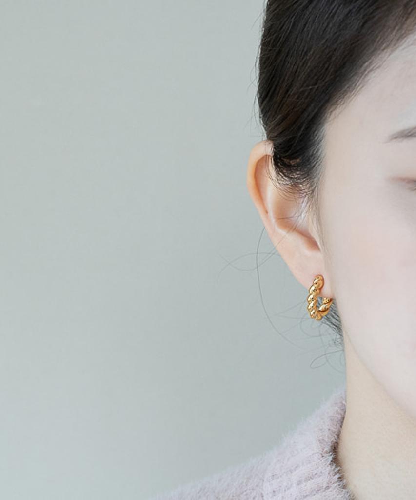 Alleun Silver 925 Bold Twist Silver Earrings