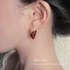 Ancola Red Drop Earrings: Women's Retro Chic, Fair-Skin Enhancing, Luxury Ear Jewelry.