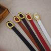 Fashion Leather Waist Belt For Women With Silver Button Closure For Daily Use