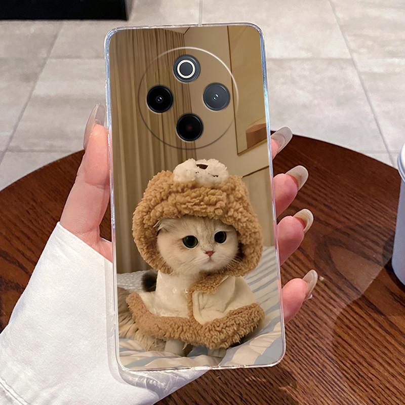 Jelly Casing For Vivo Y300 Pro Y300 Pro+ T4 Capa Clear Silicone Soft TPU Back Cover For Vivo IQOO Z10 Cute Rabbit Cat Phone Case