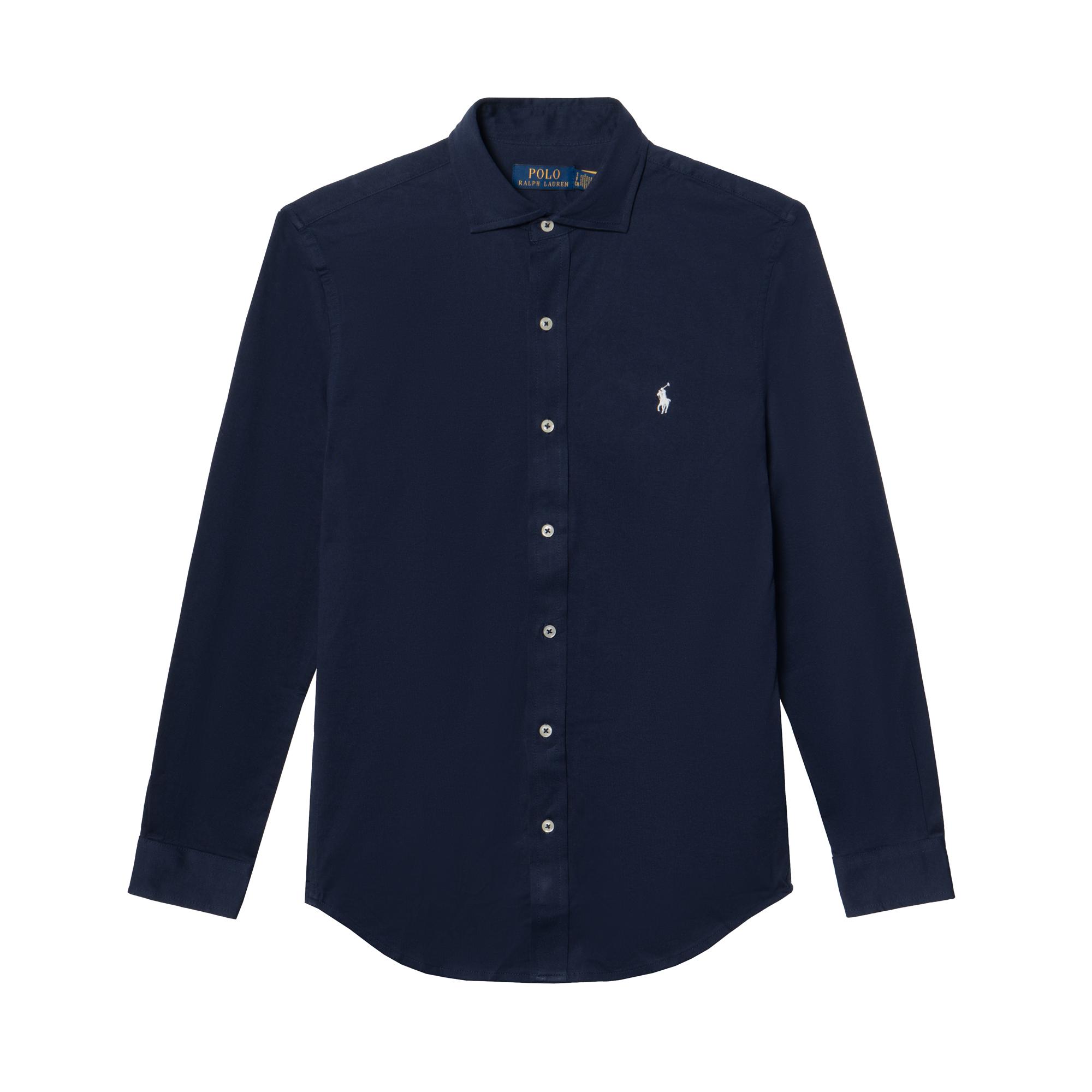 

Polo Ralph Lauren FW25 Logo Embroidered Cotton Single-Breasted Long Sleeve Shirt Men shirts Navy-Blue 710899386-003 S