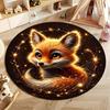 Free Shipping! Cozy Fox Design Carpet for Kids' Room Decor Round Carpet for Home Sofa Bedroom, Gift