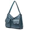 Damen Tasche Vintage Umhängetasche Große Kapazität Multi-Pocket PU Weiches Leder