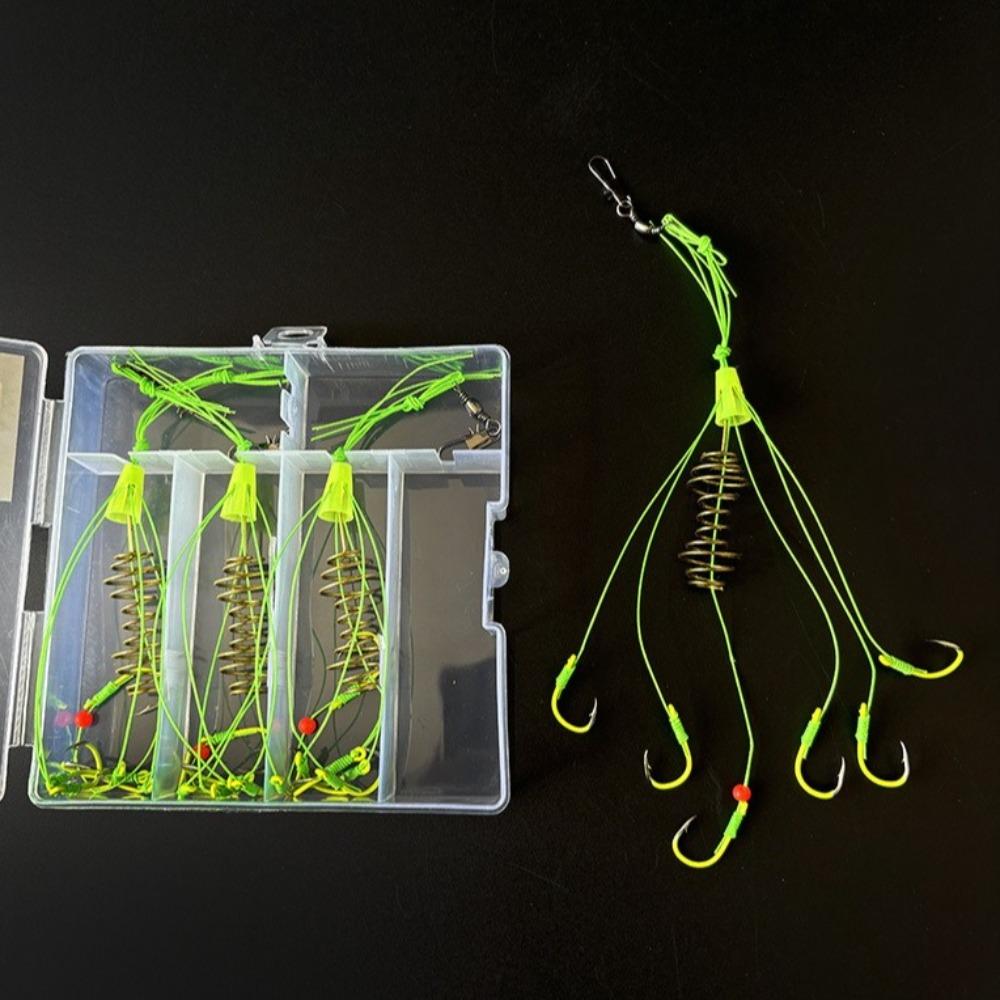 Method Leader Explosion String Hook Hanging Tackle Stainless Steel Feeder hook  Fishing