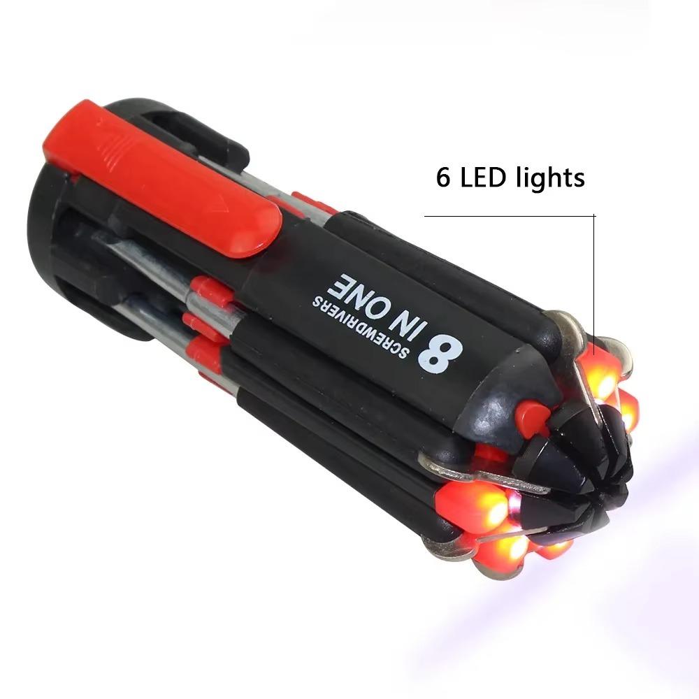 Multitool Folding Screwdriver Bits 8 in 1 Cross Flathead Screw Gifts Slotted Phillips Screwdriver