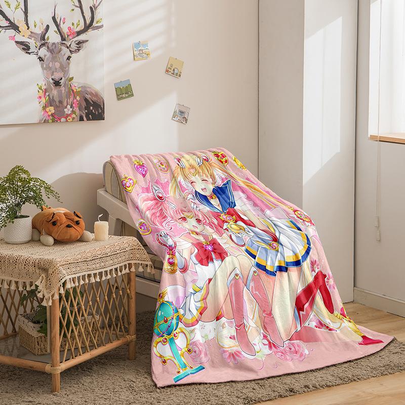 Cartoon Beautiful Girl Series Double-Sided Flannel 3D Digital Printing Blanket Blanket