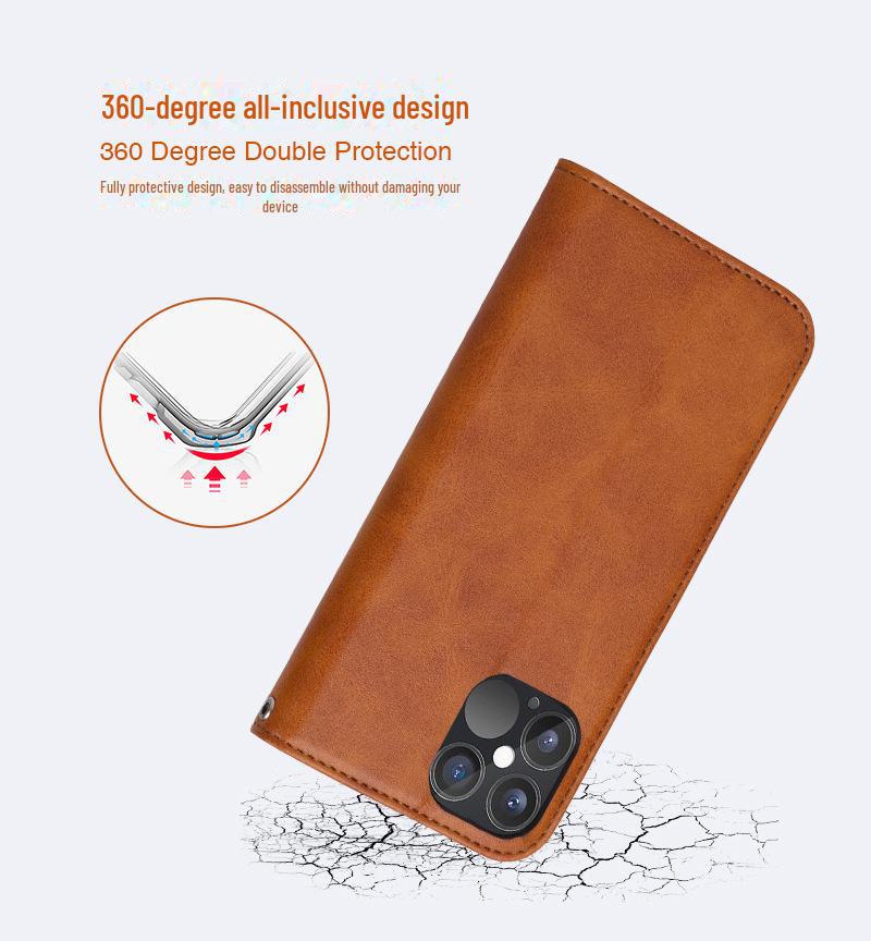 iPhone 12 Pro Max Calf Pattern Flip Cover: Magnetic, Protective, Leather Case