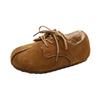 Winter new children's versatile fake split-toed girls' velvet matte leather girls' cotton shoes