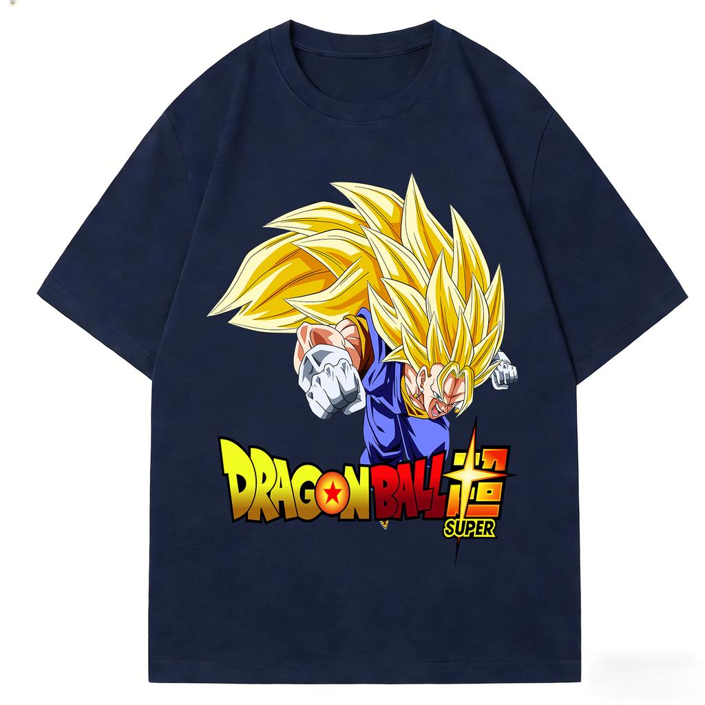 2026 New Dragon Ball Anime Goku Super Saiyan Printed Short Sleeve Tshirt Mens and Womens Tshirt Mens Tops Sports Tshirt