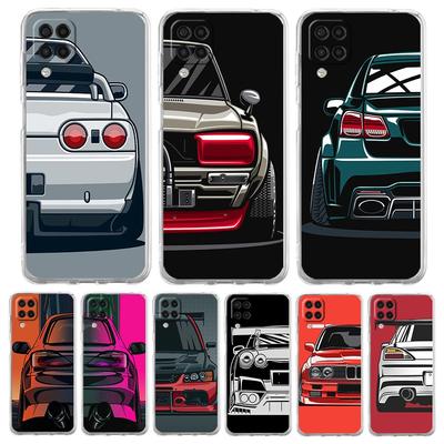 Clear Phone Case for Samsung Galaxy A13 A51 A71 A21S A12 A11 A31 A52 A41 A23 A53 A73 A32 5G A03S Soft Cover Japan JDM Sports Car