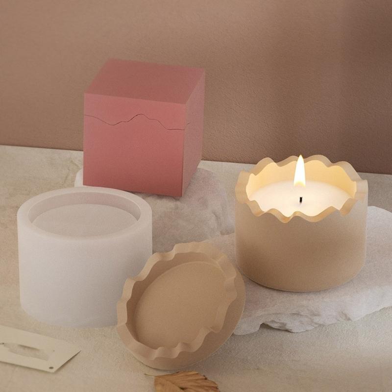 Versatile Candle Cup Silicone Mold Versatile Silicone Molding Set for Homemade Resin Ornament and Candle Holders