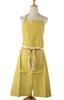 Friends Hill Long Apron Fishbone Yellow Halter Neck [WS-105-23]