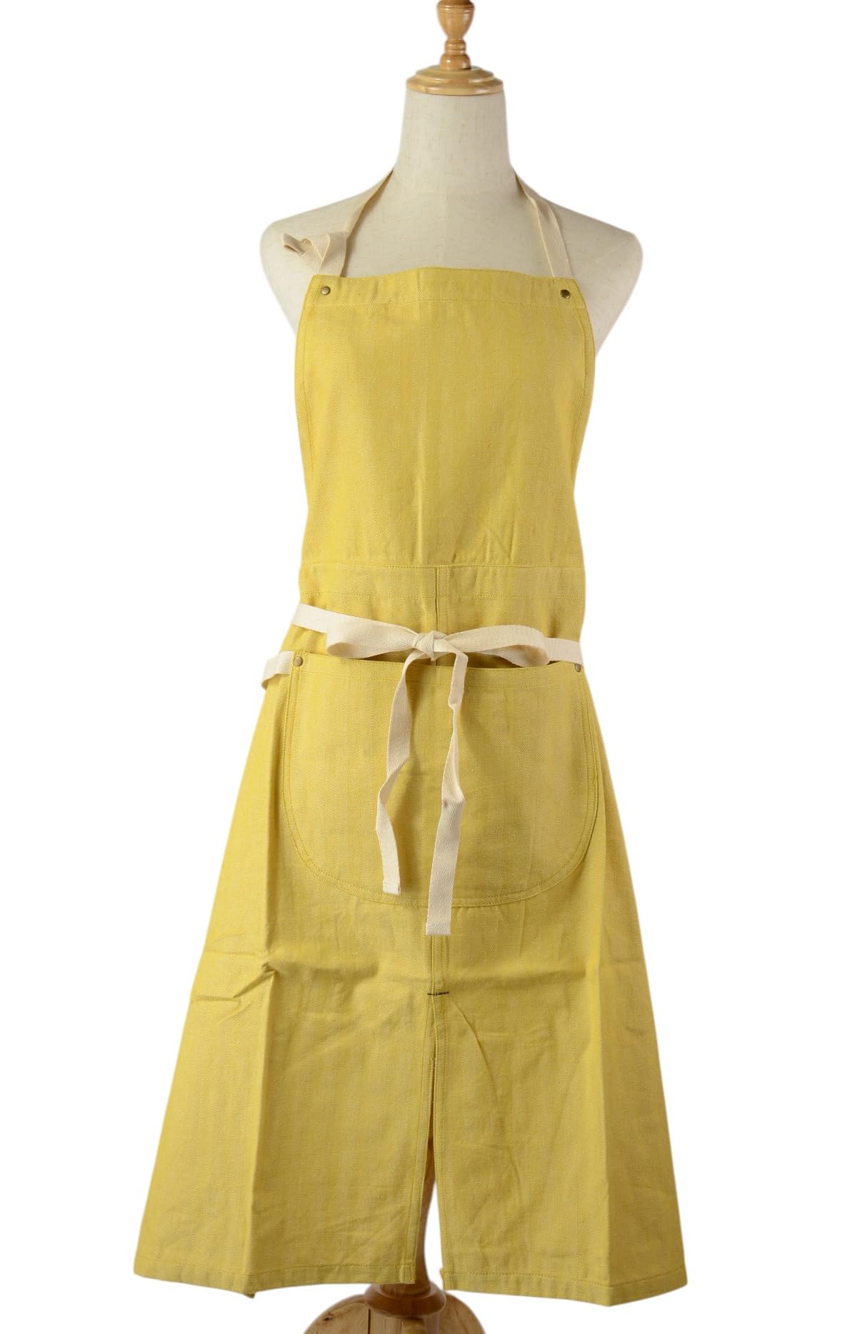 

Friends Hill Long Apron Fishbone Yellow Halter Neck [WS-105-23]