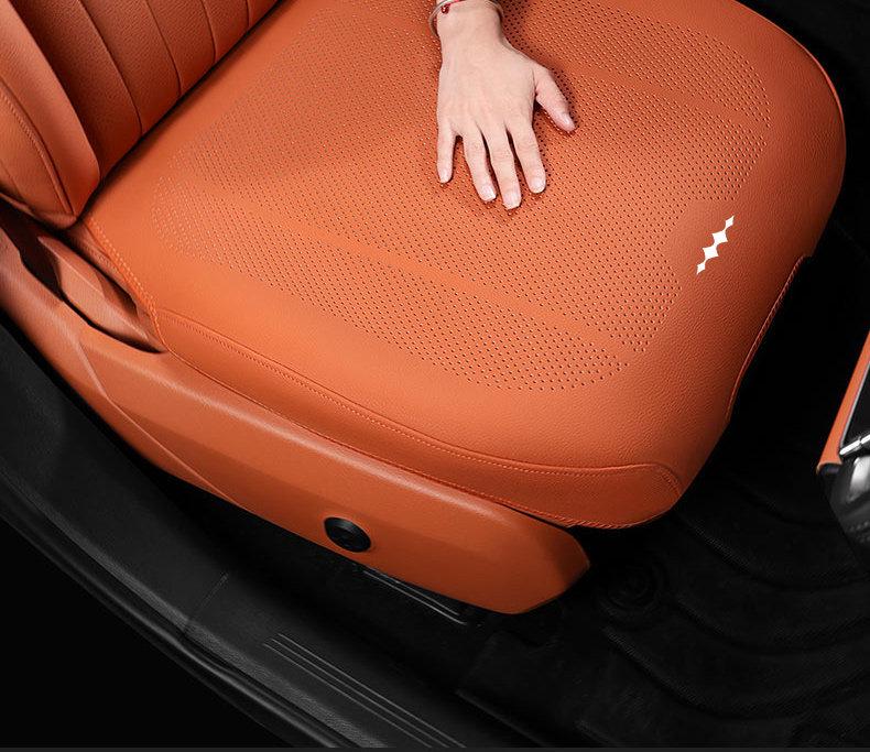 Equation Leopard & Titanium Car Seat Cushion Set: Winter Flannel Plush, Front and Rear, Fits Models 3, 5, 7, 8