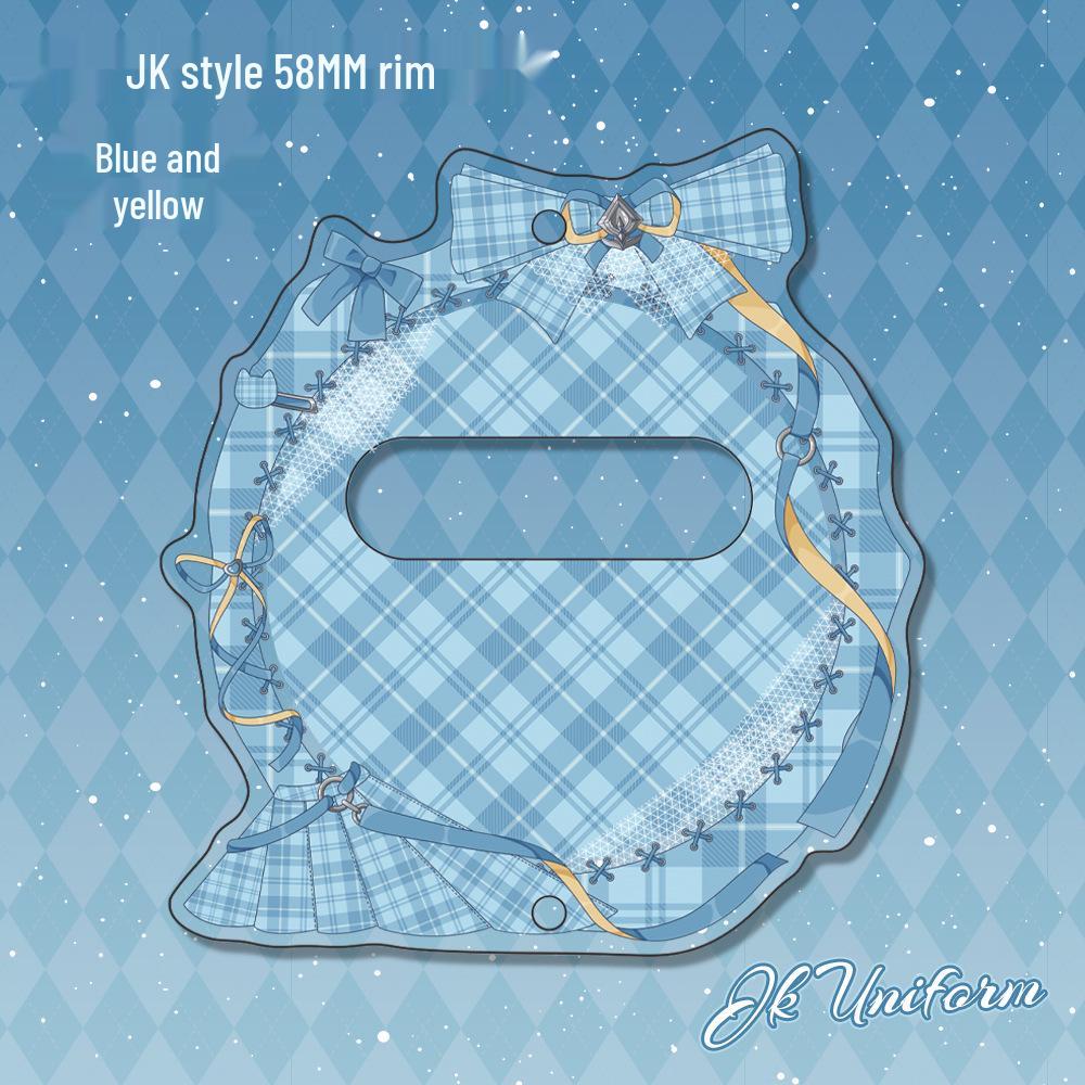 Womiao 58mm JK Style Badge Frame & Display Stand with Acrylic Protective Cover JK-58 Badge Frame